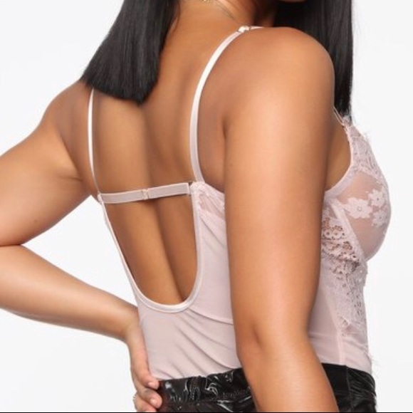 Amber Lace Nude Bodysuit - Picture 5 of 6